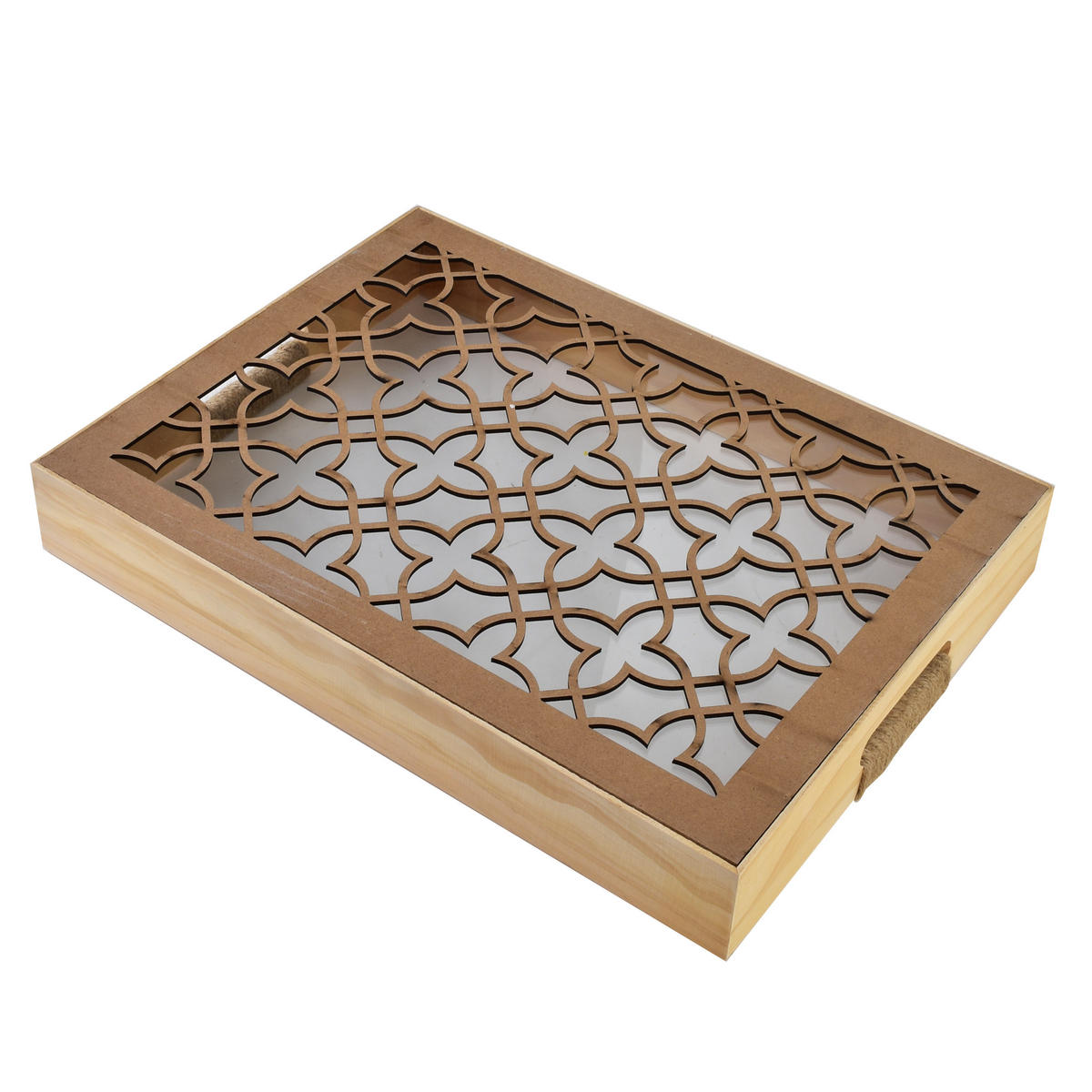 TABLETT Daz Braun 41/31/7 cm Holz - Braun, Holz (7cm) - Mondex