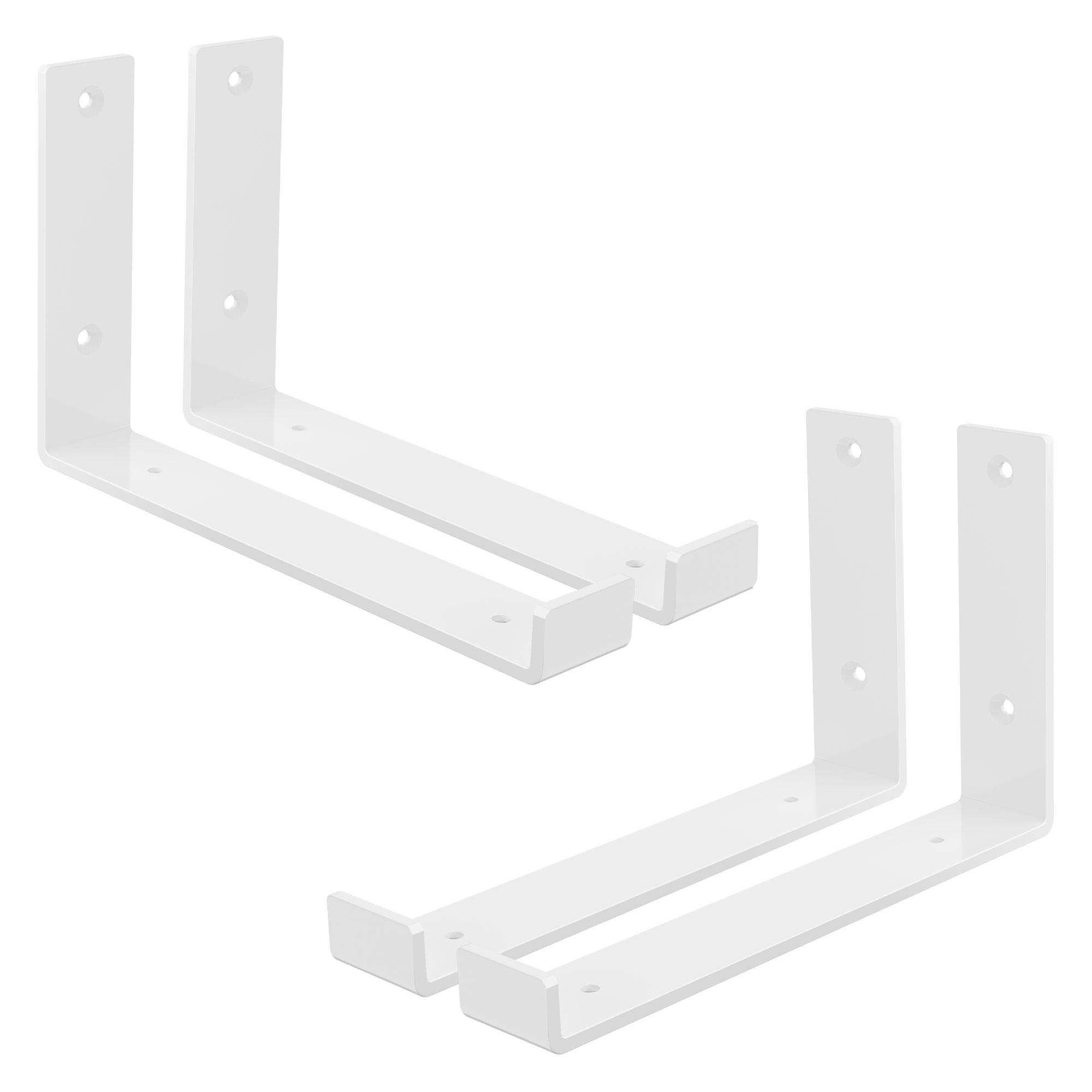 REGALHALTERUNG 2er Set - Weiß, Metall (14/4/25cm) - ML-DESIGN