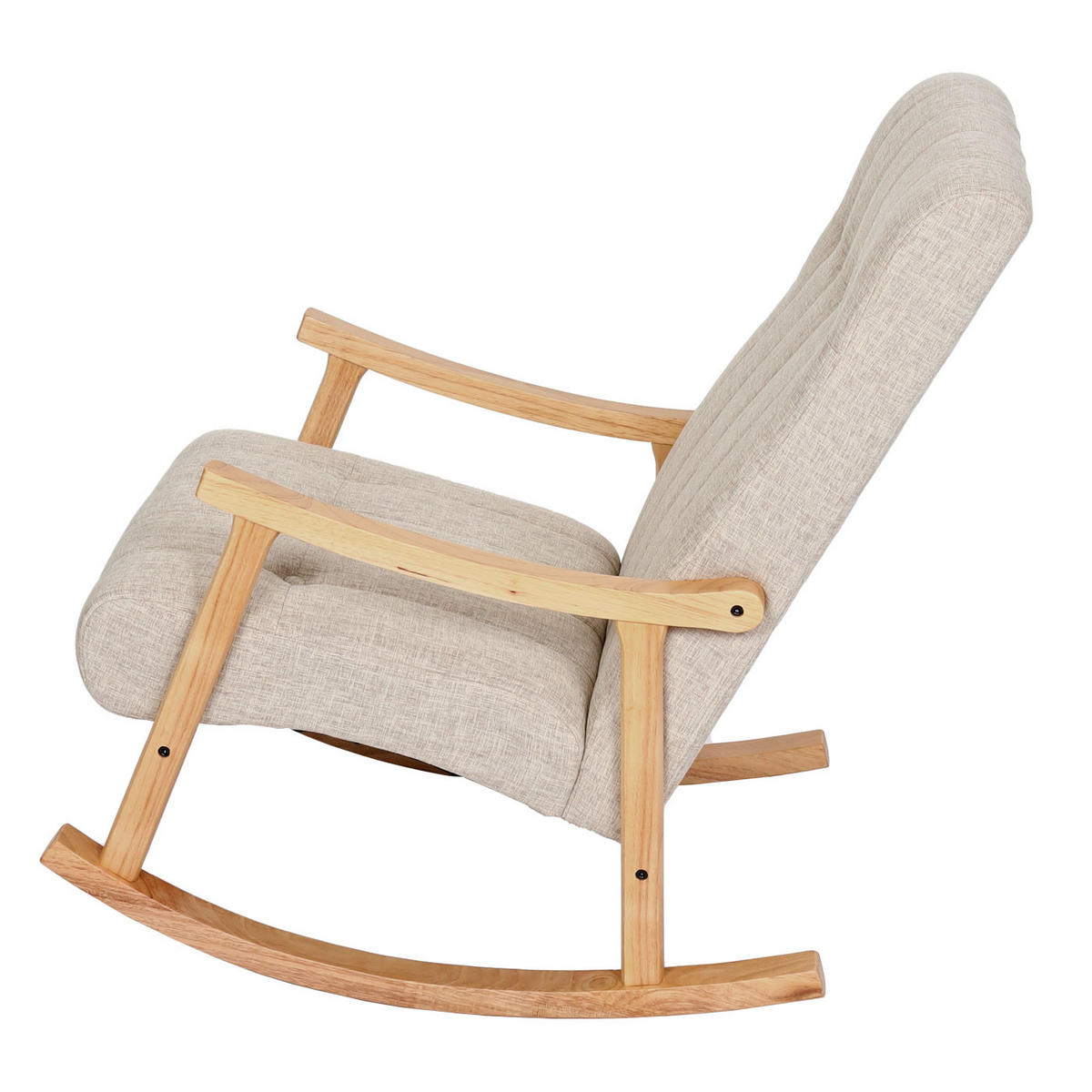 SCHAUKELSTUHL Cremeweiß - Creme/Weiß, Holz (62/97/82cm) - Jamb