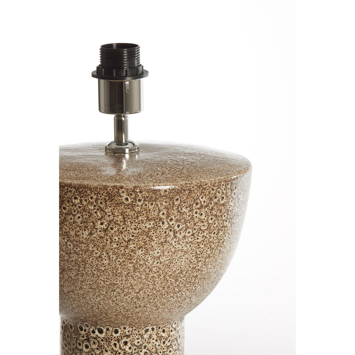 LAMPENFUSS Yasur Schwarz 26/26/34.5 cm - Schwarz, Keramik (26/26/34.5cm) - Light & Living