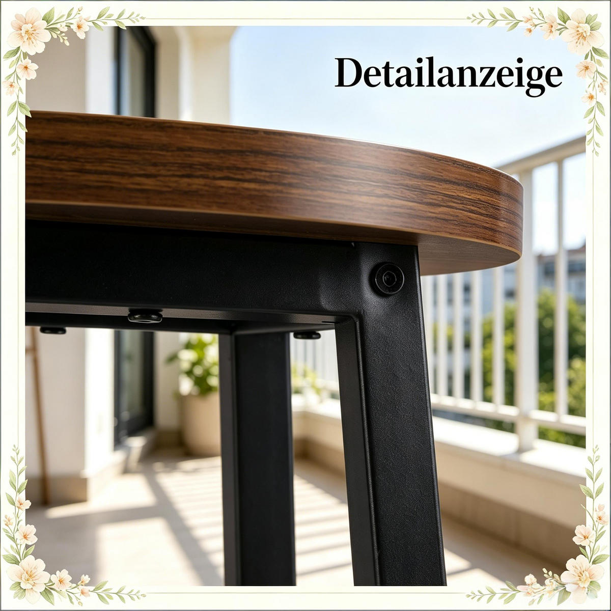 BARHOCKER 2er-Set Braun mit Fußstütze und Metallgestell - Braun, Holzwerkstoff (30/71/30cm) - PANGIVO