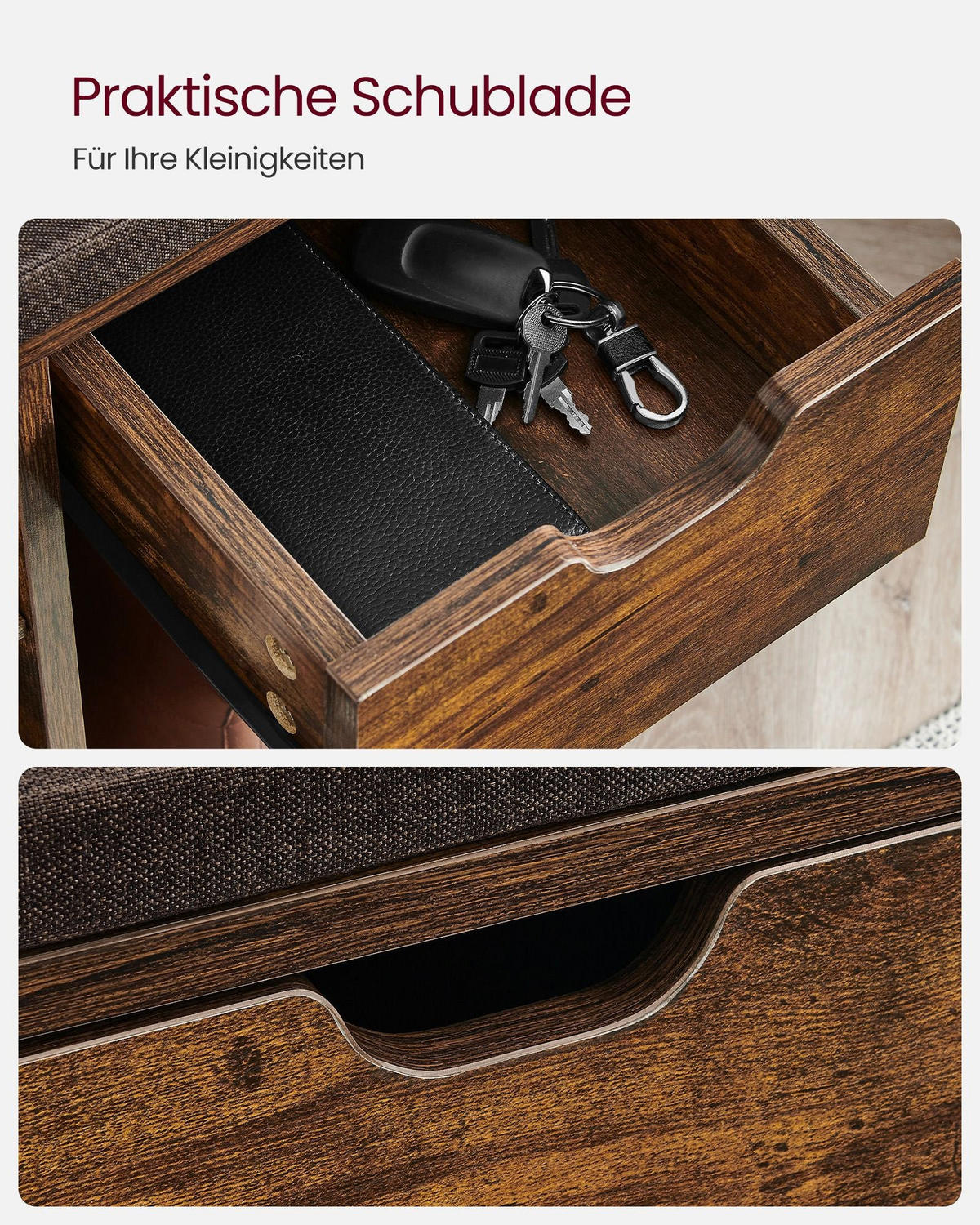SCHUHBANK MARRAKECH - Braun, Holzwerkstoff (104/48/30cm) - Hansiro