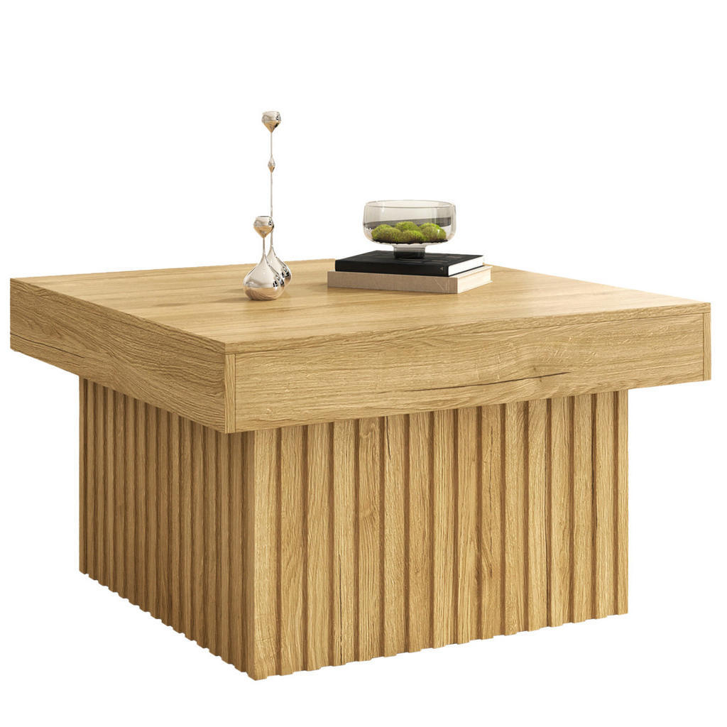 OKWISH KONFERENČNÍ stolek 79/79/46 cm přírodní z MDF a dřevotřísky snadná údržba
