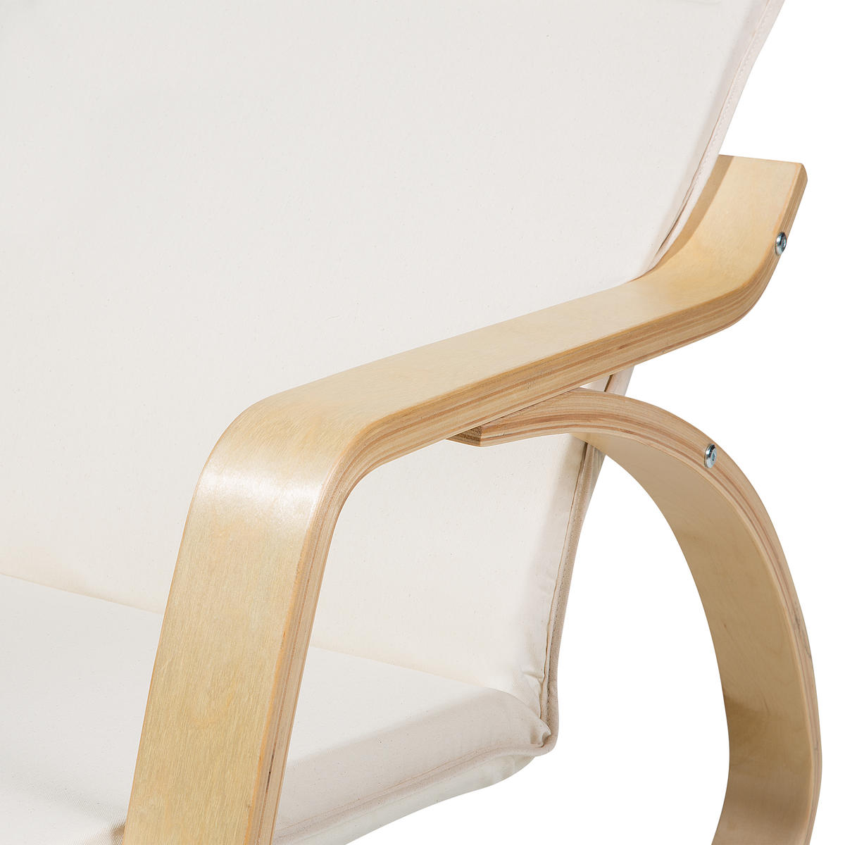SCHAUKELSESSEL Polsterbezug Beige Weston - Beige, Holz/Textil (68/96/82cm) - Beliani
