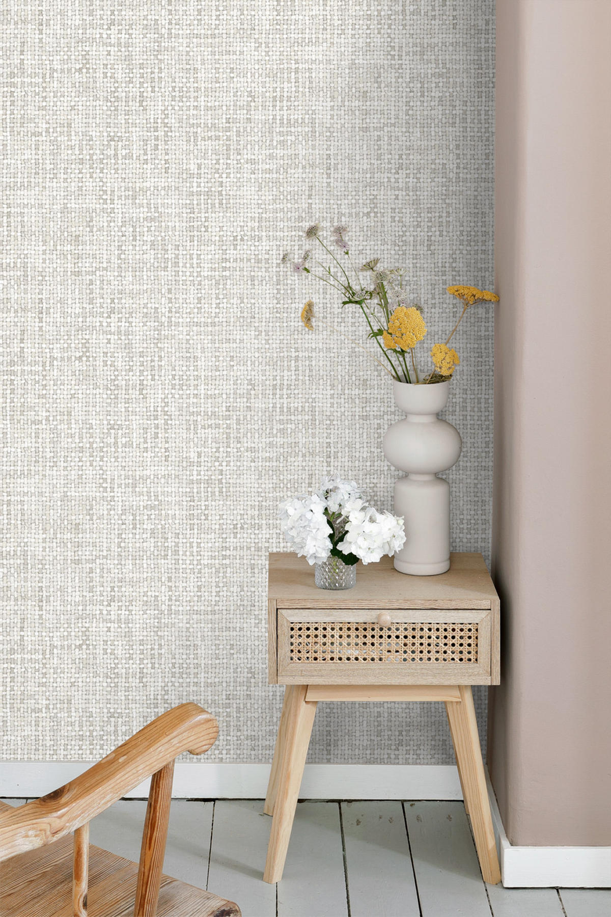 TAPETE Leinen-Optik 53 cm x 10.05 m - Grau, Papier (53/1000cm) - ESTAhome