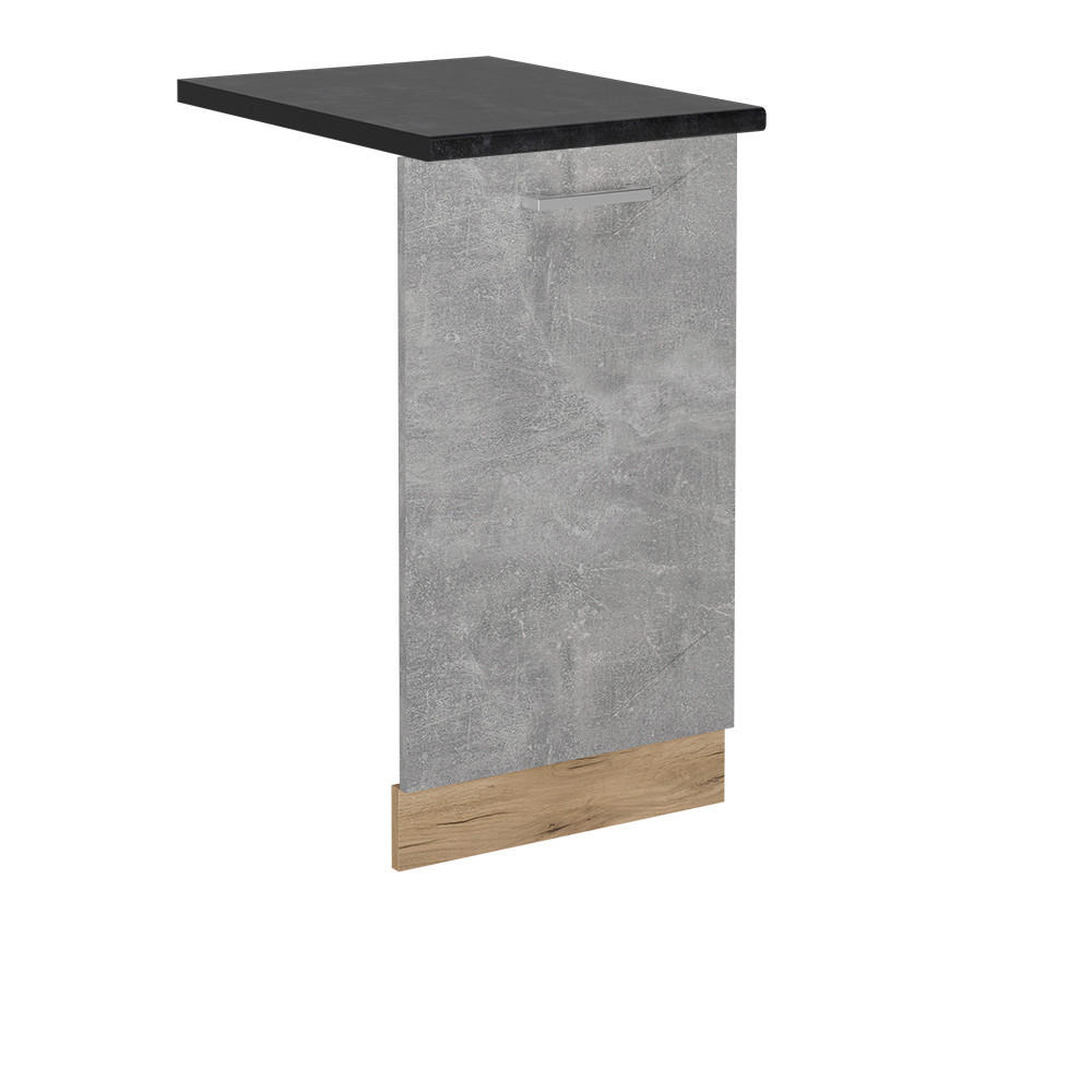 GESCHIRRSPÜLBLENDE R-Line Beton 45 cm , AP Anthrazit - Honigeiche/Schieferfarben, Holzwerkstoff (45/81.8/1.6cm) - Vicco