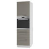 BACKOFEN-HOCHSCHRANK Kvantum D14/RU/3M Beige Matt / Weiß Matt 60 / 59 / 207cm - Beige/Weiß, Holz/Holzwerkstoff (60/207/59cm) - Feldmann-Wohnen