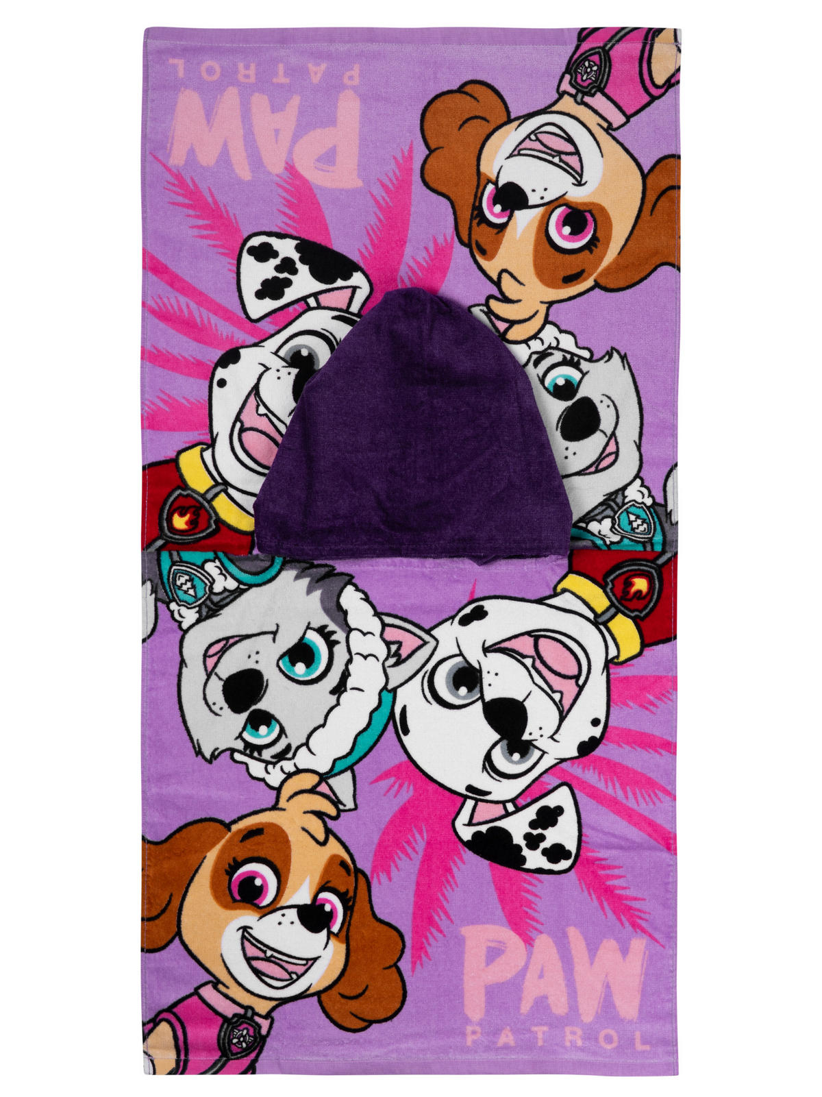 BADEPONCHO Paw Patrol Lila 50 x 100 cm - Lila, Textil (Einheitsgrößenull) - Paw Patrol