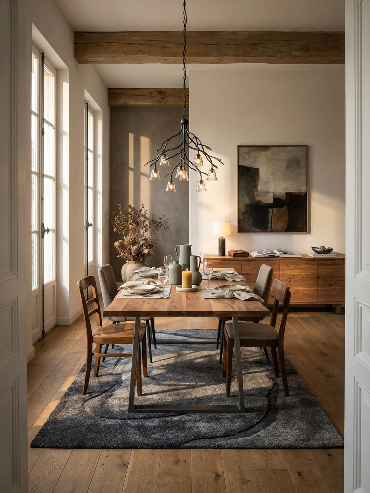 ESSTISCH Massivholz Baumkante Metallgestell Handgefertigt TARN, Goldbraun-Chrom 200x100x76 cm - Chromfarben/Braun, Holz/Metall (100/200/76cm) - KADIMA DESIGN