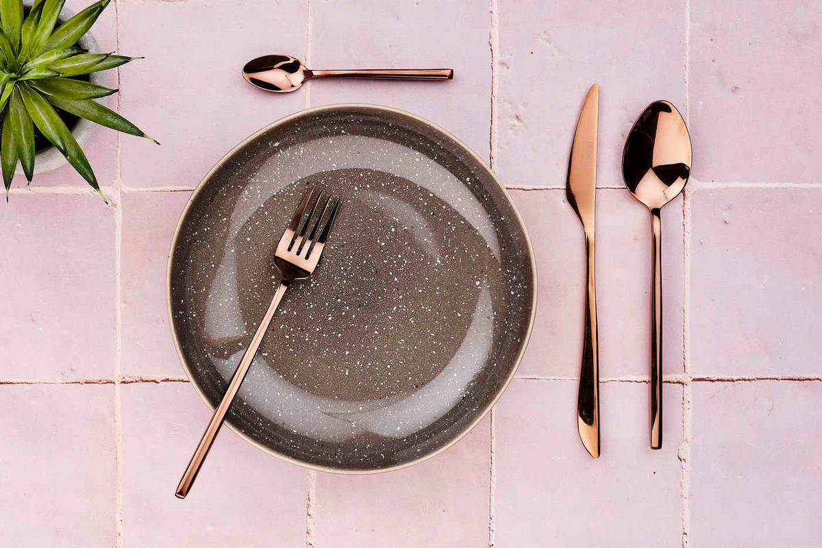 BESTECKSET 24-teilig Olaf - Kupfer - Kupferfarben, Metall - Björn