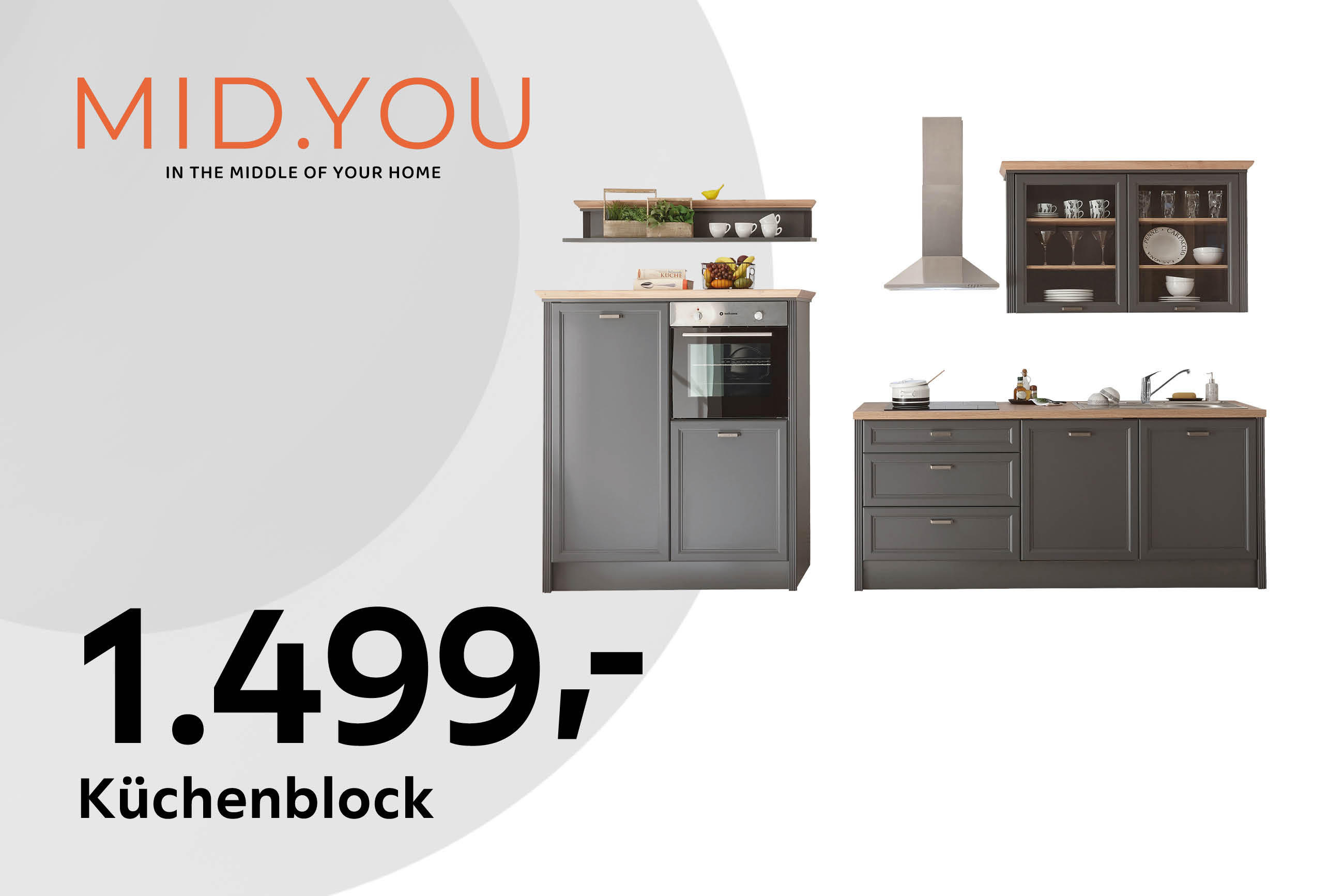 Küchenblock 1.499 € MID.You