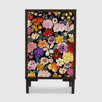 NACHTTISCH aus MDF mit WILD BEAUTY - Multicolor/Schwarz, Holzwerkstoff (30/65/40cm) - RNT By Really Nice Things