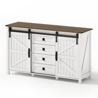 SIDEBOARD mit 4 Schubladen, 137 x 40 x 81,5 cm, Weiß, MDF - Weiß, Holzwerkstoff (137/81.5/40cm) - SONNENH