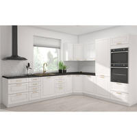 WINKELKÜCHE Elbing weiß matt 350 / 270 / 207cm mit Teilauszug (Blum Metabox) - Weiß, Holzwerkstoff/Metall (350/207/270cm) - Feldmann-Wohnen