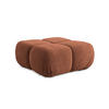 POUF Chenille Stoff Orange - Terra cotta/Schwarz, Kunststoff/Textil (95/41/95cm) - Makamii