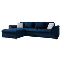 ECKSOFA Diana, Seite: Links - Dunkelblau, Holz/Textil (280/160cm) - MIRJAN24