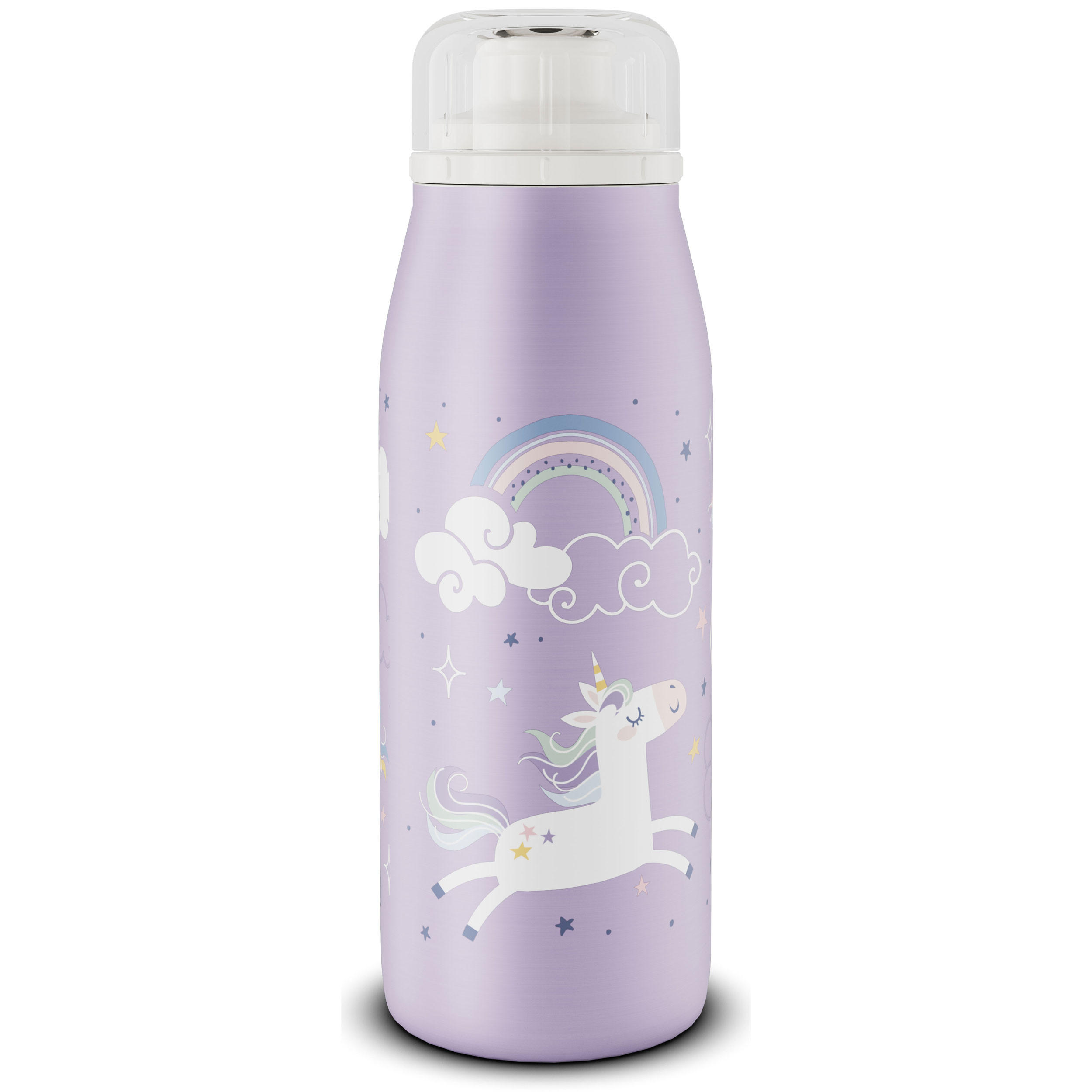 ISOLIER-TRINKFLASCHE KIDS ISO BOTTLE unique unicorns 350 ml - Flieder/Weiß, Metall (0.35L) - Alfi