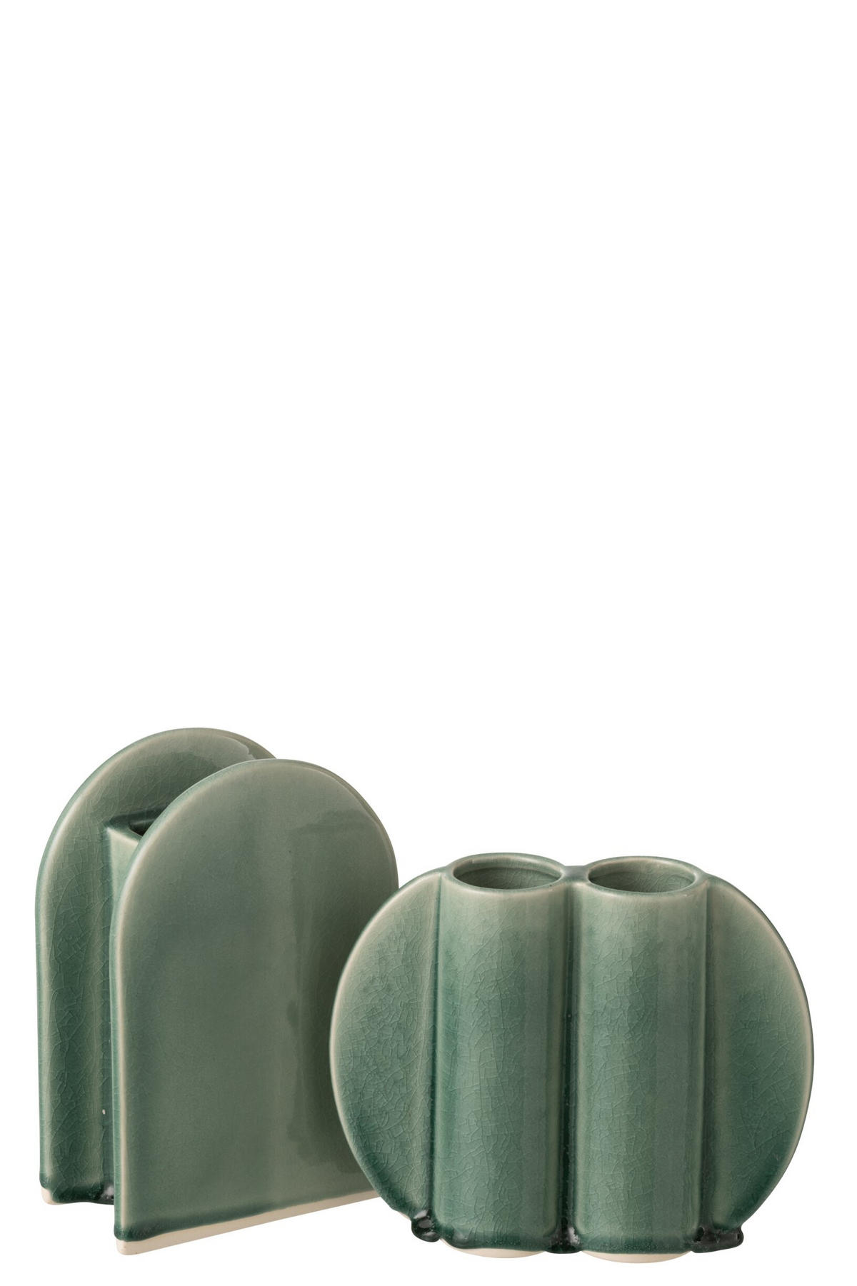 VASE BART Grün - Grün, Keramik (24.5cm) - J-Line