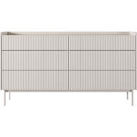 KOMMODE Nolle in Beige & Scandi Eiche 153/82/38 cm - Sandfarben/Beige, Holzwerkstoff/Metall (153/82.2/38cm) - WFL GROUP