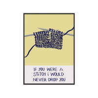 POSTER mit Rahmen Charlotte Trudgett - Dropped Stitches - Gelb/Schwarz, Holz/Papier (50/70cm) - Poster&Frame