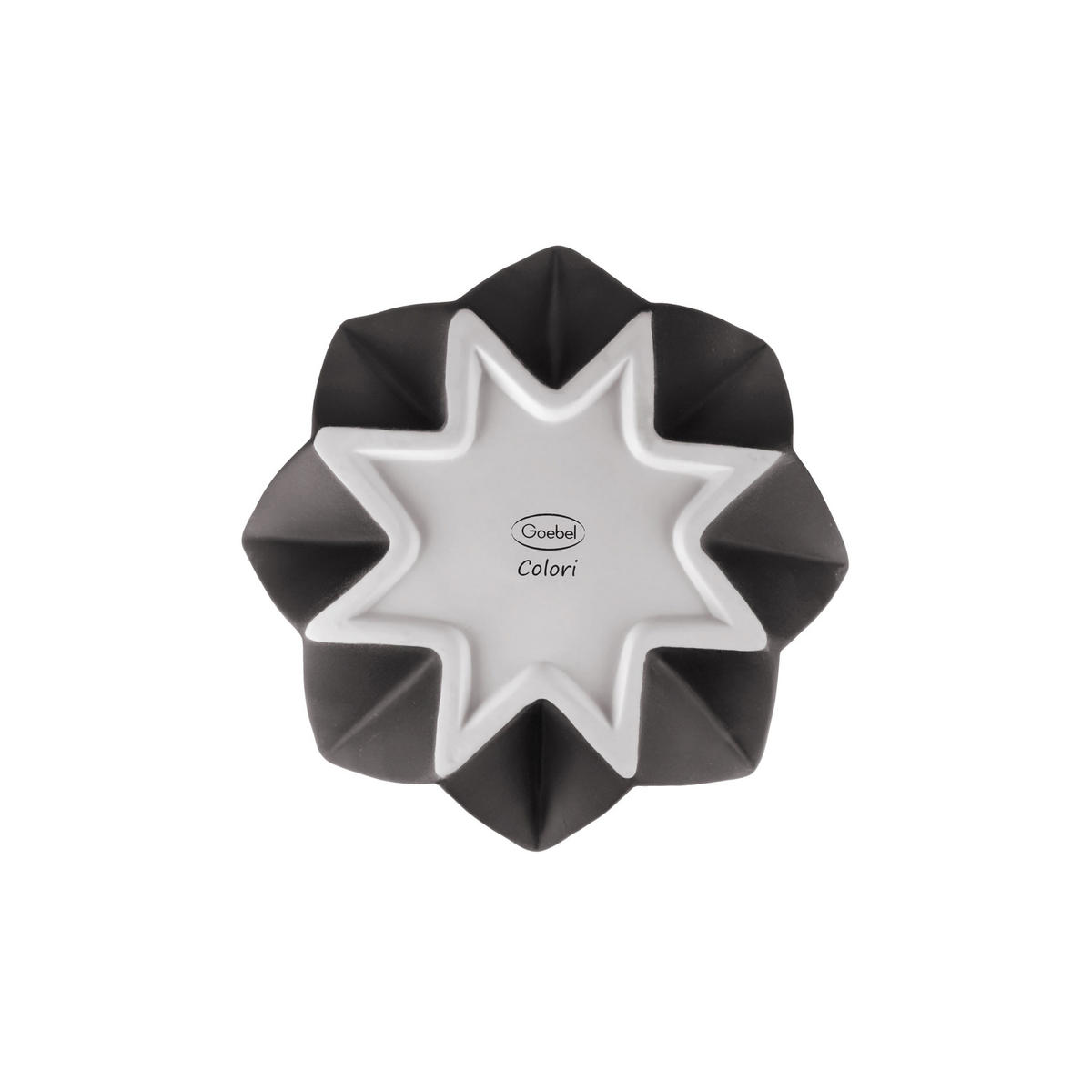 VASE Polygono Star, Biskuit-Porzellan, Grau, 33.5 cm - Grau, Keramik (33.5cm) - Goebel