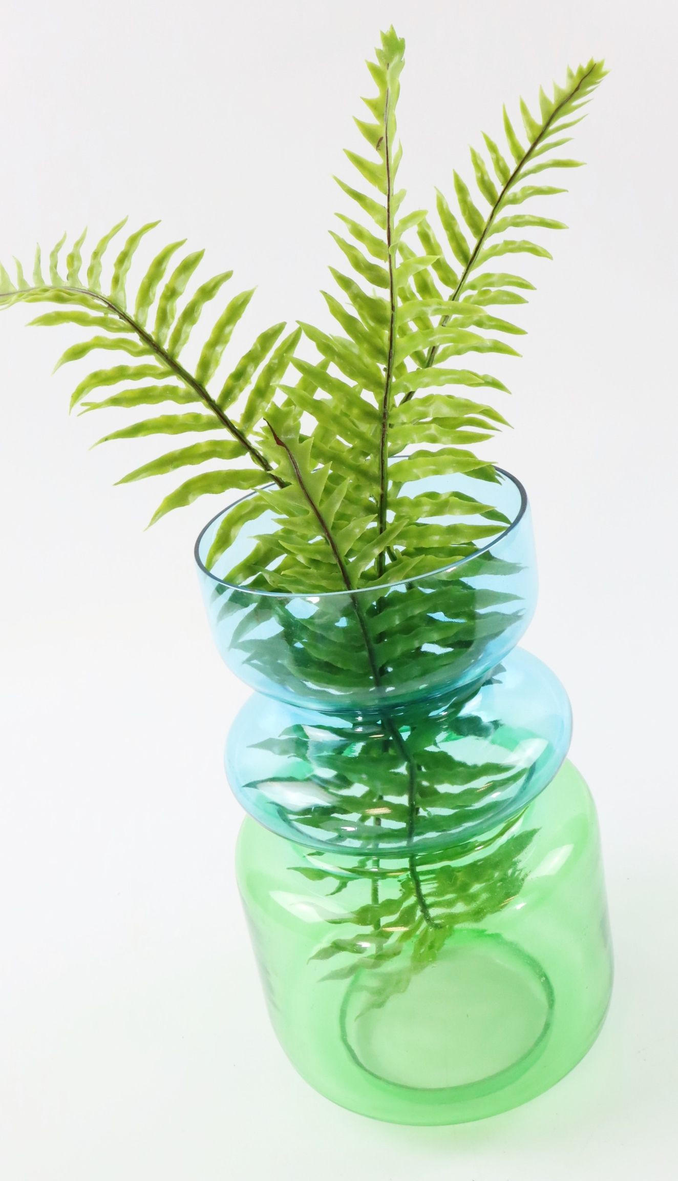 VASE Multicolor blau-grün - Rosa, Glas (23cm) - FURNARO