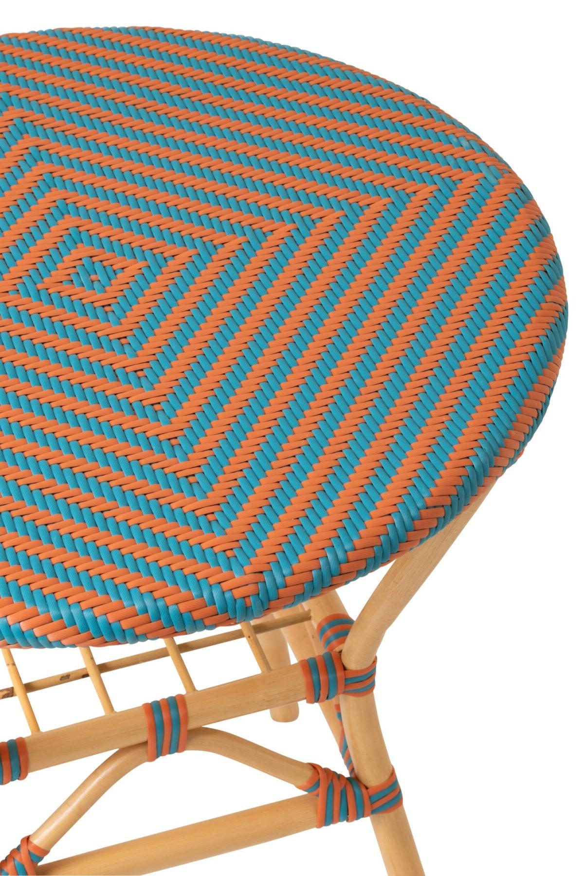 ESSTISCH GEO Orange - Blau, Naturmaterialien (70/70/75cm) - J-Line