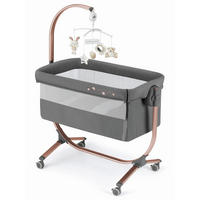 BEISTELLBETT Babybett für Babys Cullami | für 0-9 kg | 8-fach höhenverstellbar | Anthrazit - Anthrazit, Textil (75/15/110cm) - Cam il Mondo del Bambino S.p.A.