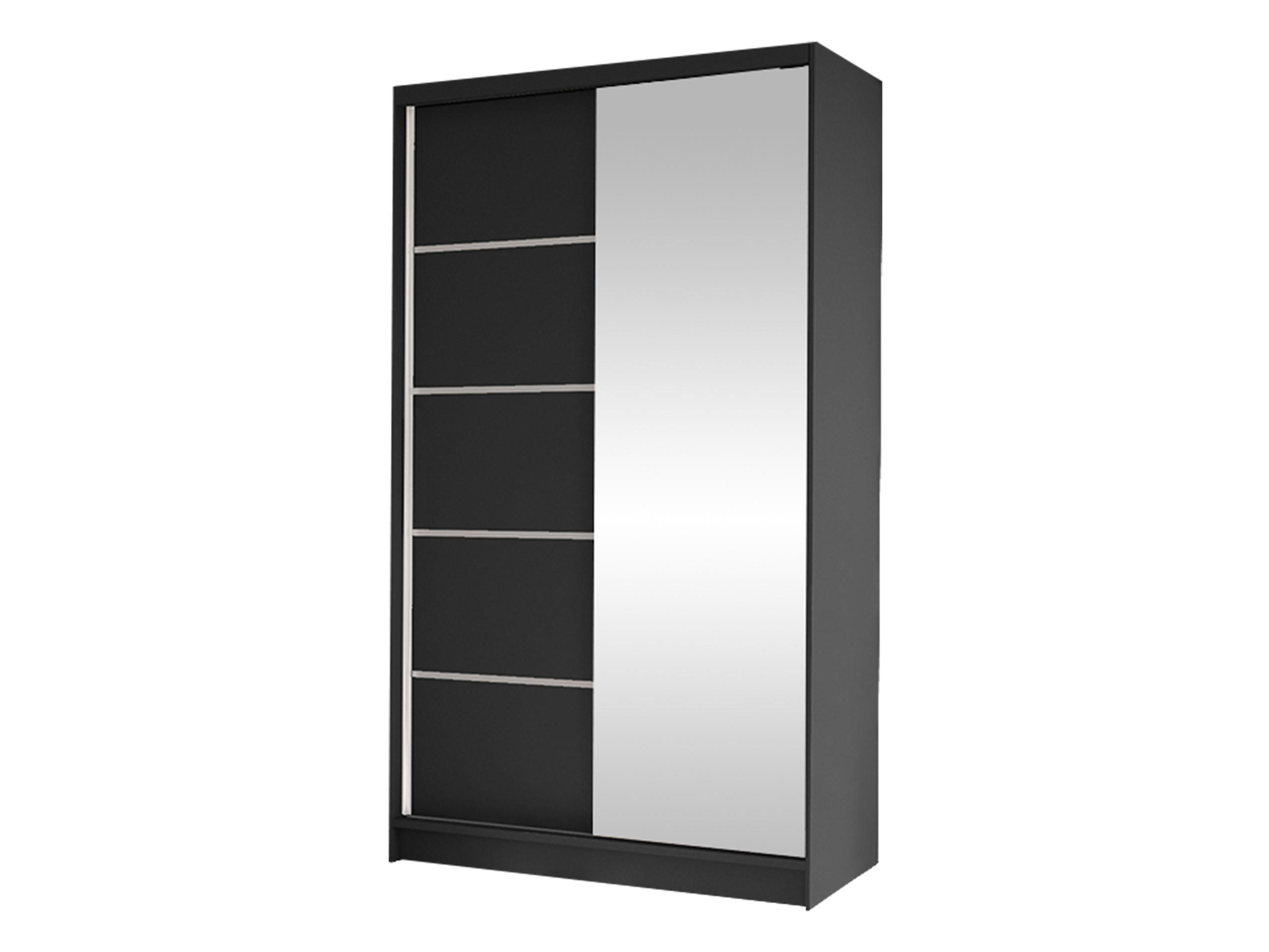 SCHWEBETÜRENSCHRANK Diego III - Schwarz, Holzwerkstoff/Metall (100/200/58cm) - MIRJAN24