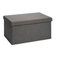 SITZBANK 76/38/38 cm, Dunkelgrau - Dunkelgrau, Kunststoff (38/38/76cm) - Blumtal