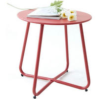 BEISTELLTISCH Metall Rot 45 cm - Rot, Metall (45/45/45cm)