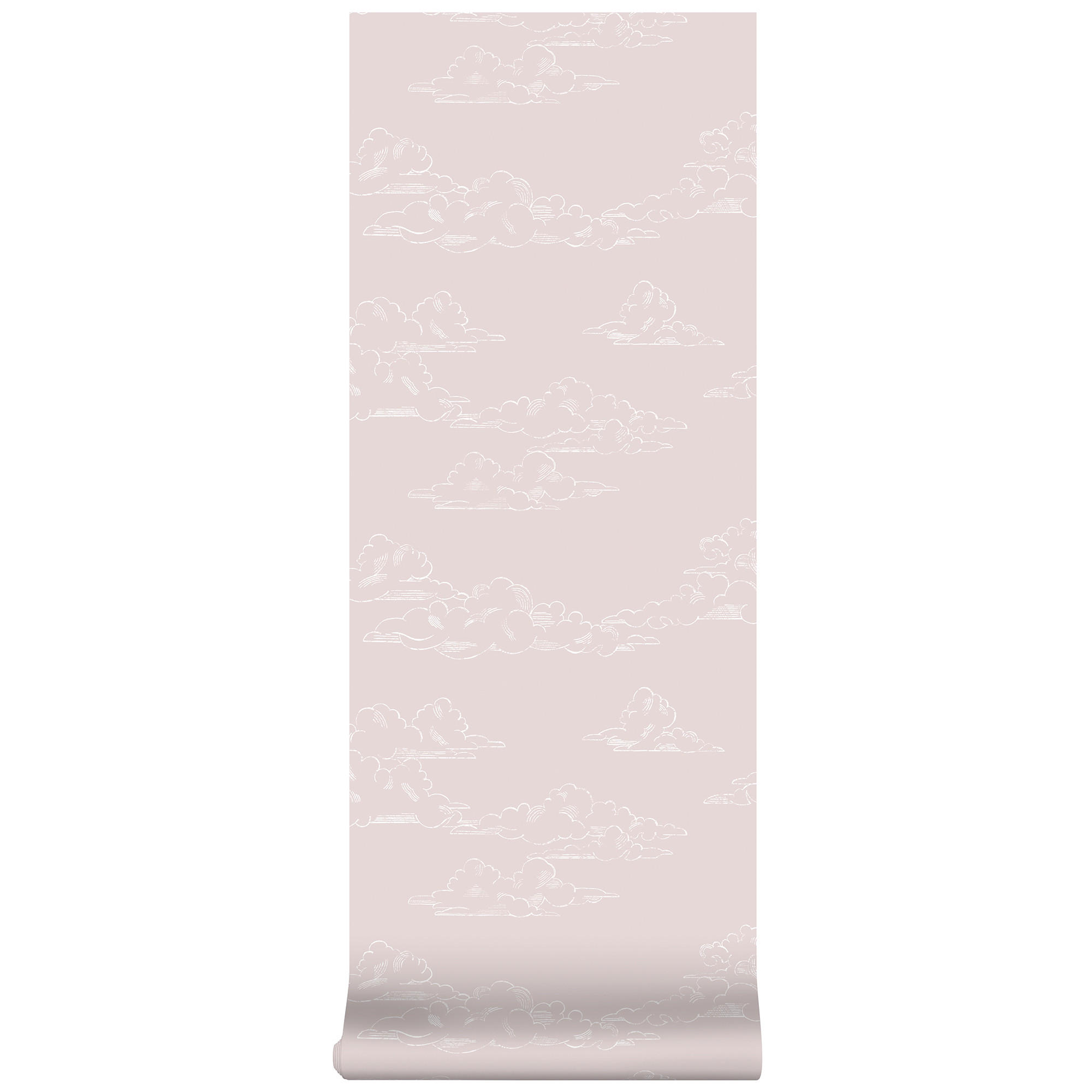 VLIESTAPETE Vintage Wolken 1000x53cm - Pink/Weiß, Papier/Kunststoff (53/1000cm) - Superfresco Easy