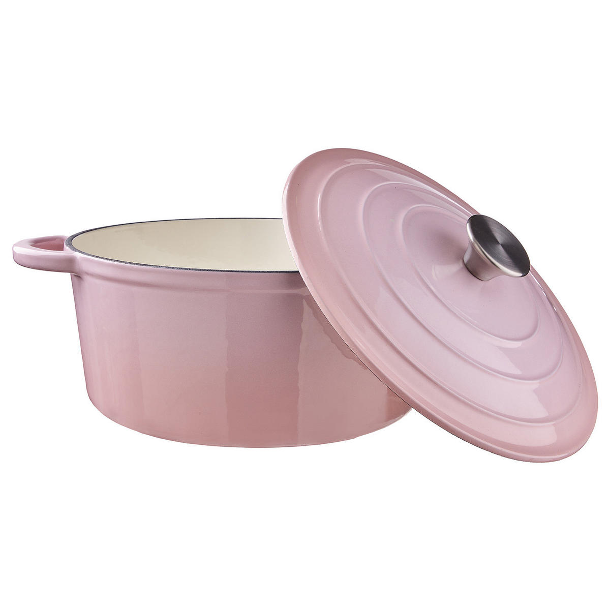 GUSSEISENTOPF Hot Iron rund - Pink, Metall (12/33/26cm) - Butlers