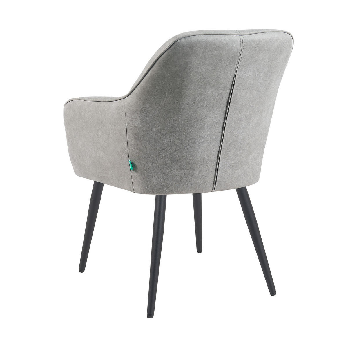 ESSZIMMERSTUHL Mika-Pia - Hellgrau/Schwarz, Textil/Metall (60/87/65cm) - DUBI Möbel