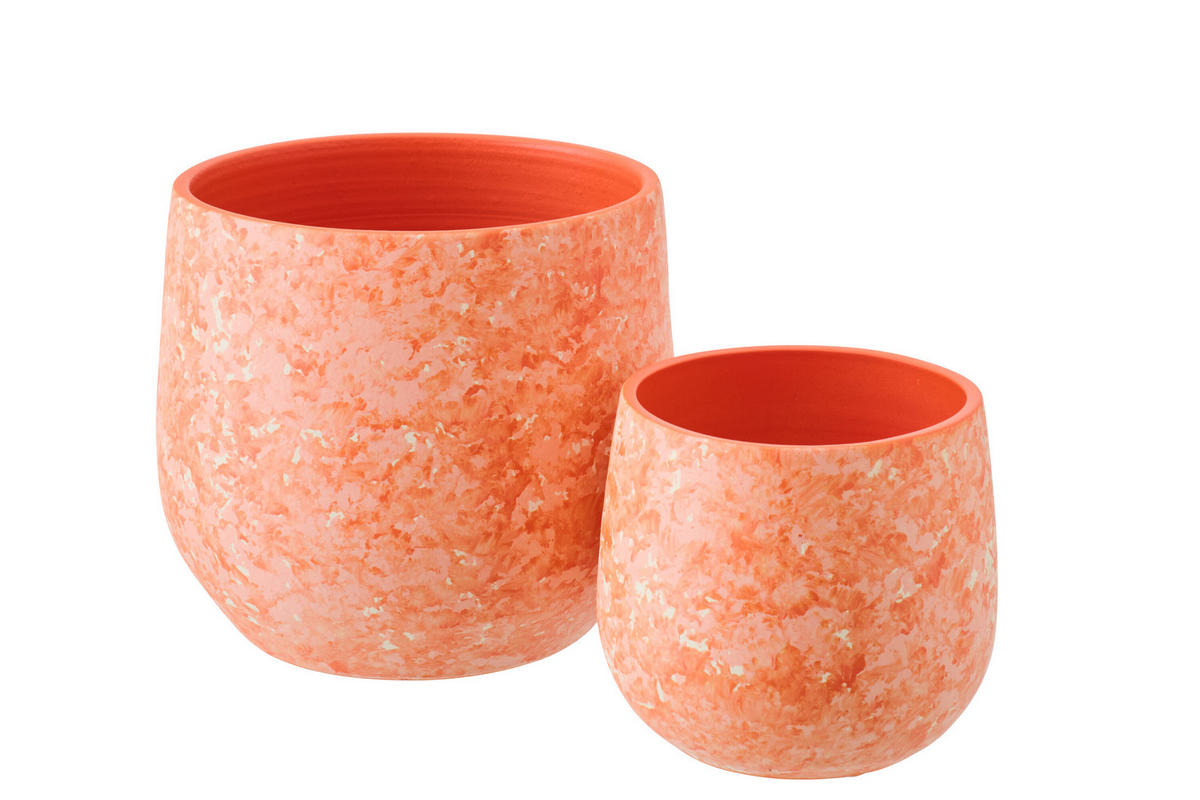 BLUMENTOPF OW Orange - Orange, Keramik (23/20cm) - J-Line