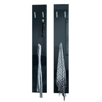 GARDEROBENPANEEL Wandpaneel Schwarz Hochglanz - Schwarz Hochglanz, Holzwerkstoff (24/140/2cm) - Vladon