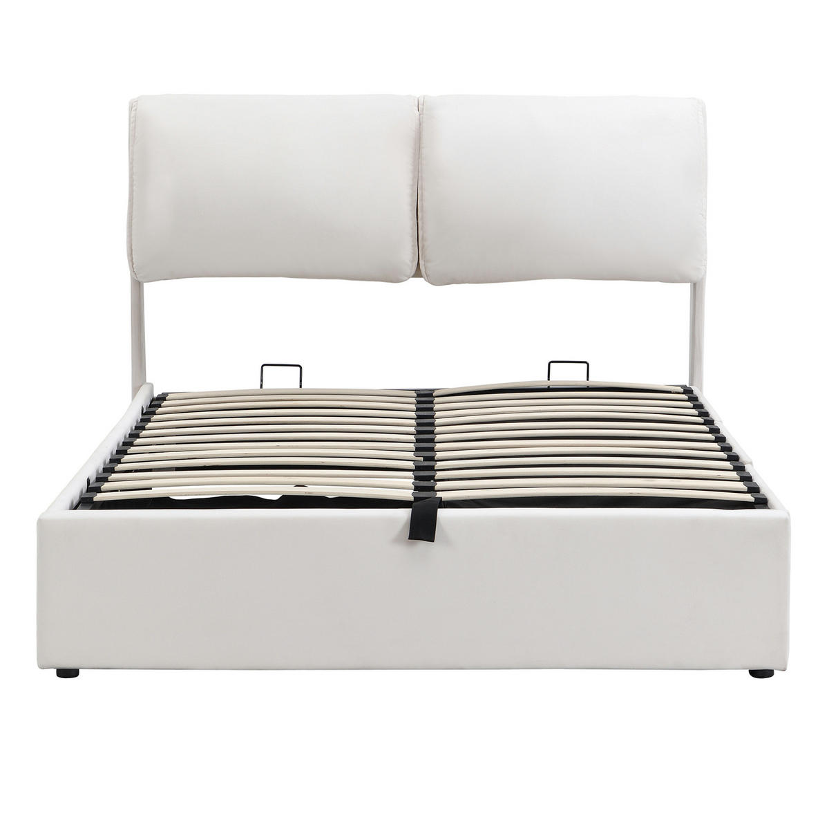 POLSTERBETT 140/200 cm mit hydraulischem Bettkasten, 3 Schubladen und verstellbarem Kopfteil aus Samt, Beige - Beige, Textil (140/200cm) - Redom