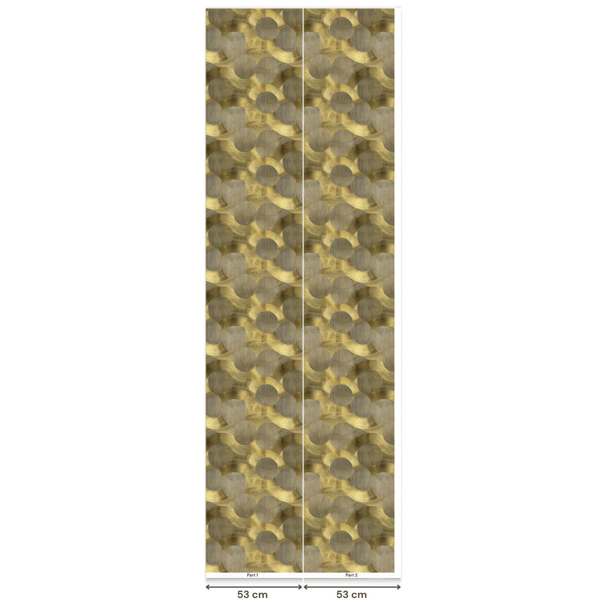 TAPETE - Modern - Geometrisch - Gold - 100x280 cm - Goldfarben, Papier (100/280cm) - OnlyWow