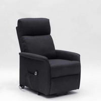 RELAXSESSEL mit Sitzlift giorgia - Schwarz - Schwarz, Textil (73/103/155cm) - Pasmara