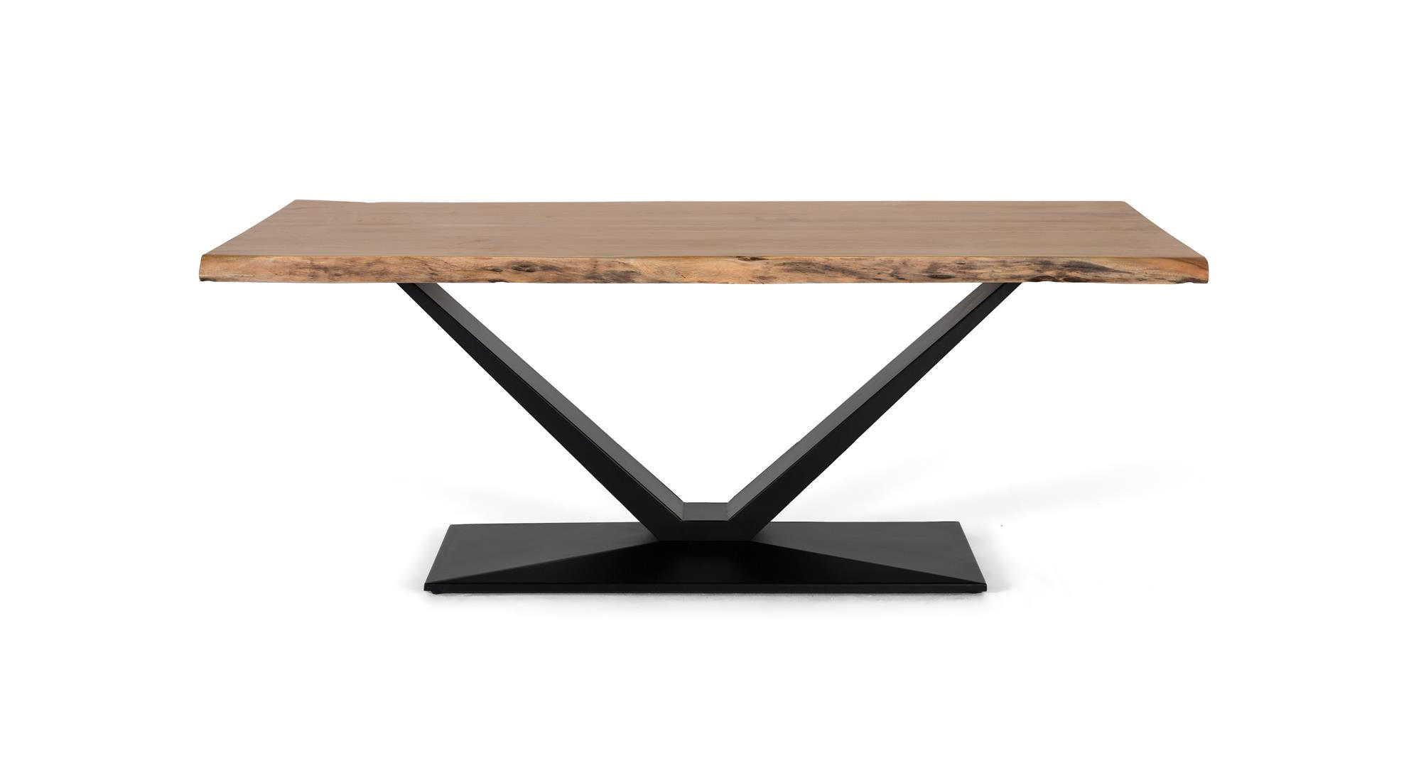 ESSTISCH aus Akazienholz und Metall - Braun, Holz (200/100/77cm) - Giner y Colomer