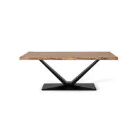 ESSTISCH aus Akazienholz und Metall - Braun, Holz (200/100/77cm) - Giner y Colomer