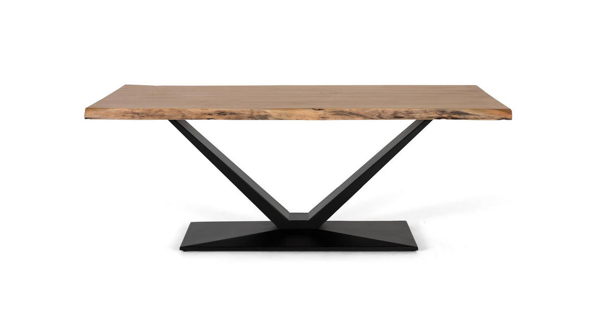 ESSTISCH aus Akazienholz und Metall - Braun, Holz (200/100/77cm) - Giner y Colomer