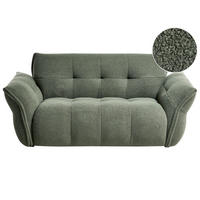 POHOVKA 2-místná Bouclé Zelená Halba - zelená barva, textil (174/80/85cm) - Beliani
