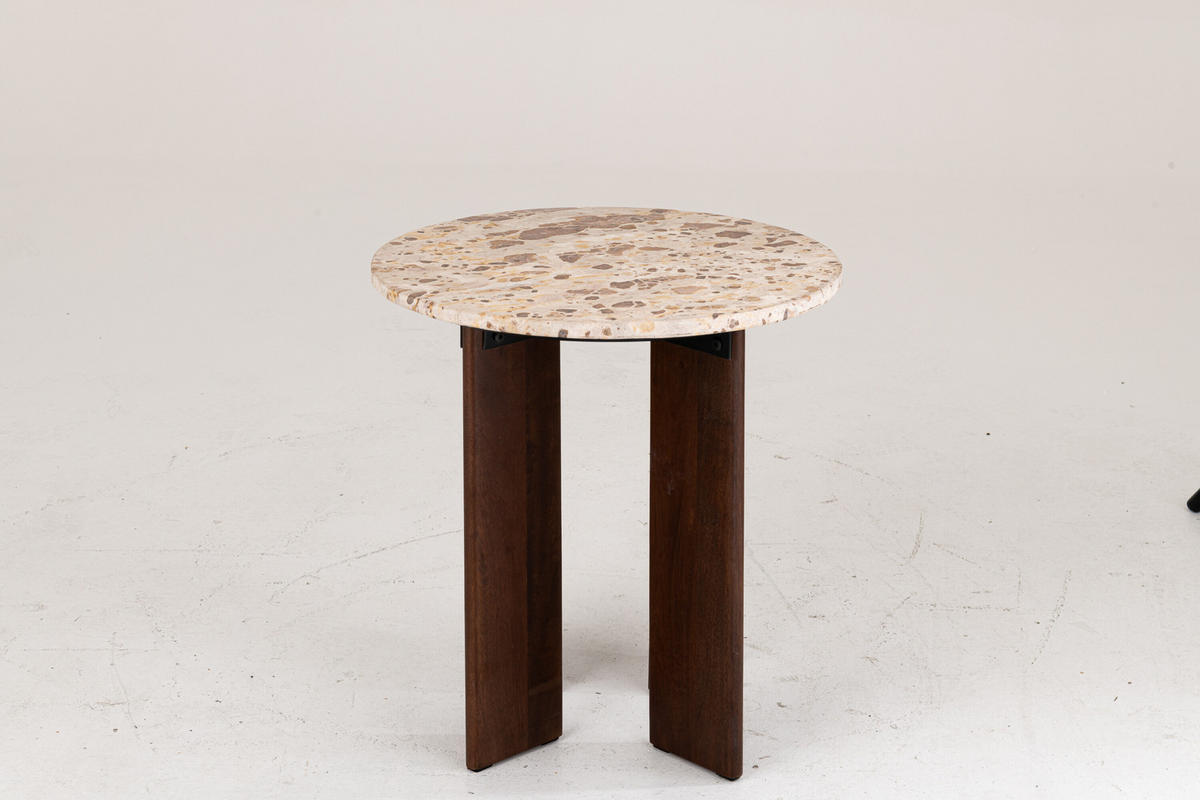 BEISTELLTISCH MATHILDE MARMOR Natürliche - Naturfarben, Stein (50/50/50cm) - J-Line