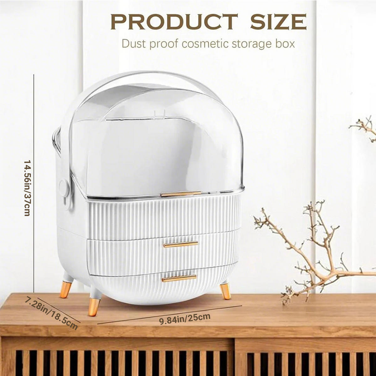 KOSMETIK ORGANIZER Lumira 26/16/38 cm - Weiß, Kunststoff (16/38/26cm) - ZMH