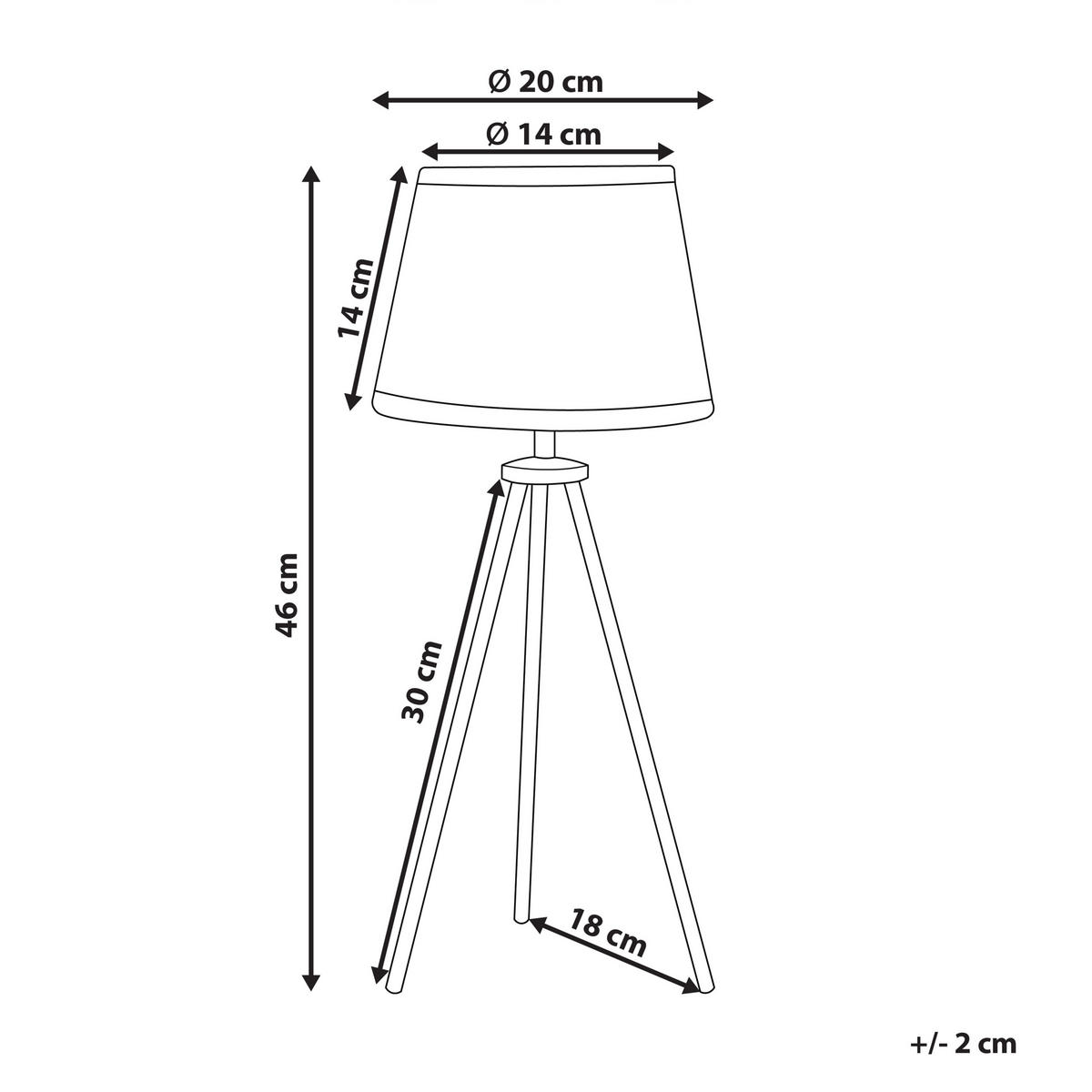 TISCHLAMPE Boetica 20/20/46 cm - Naturfarben, Naturmaterialien (20/20/46cm) - Beliani