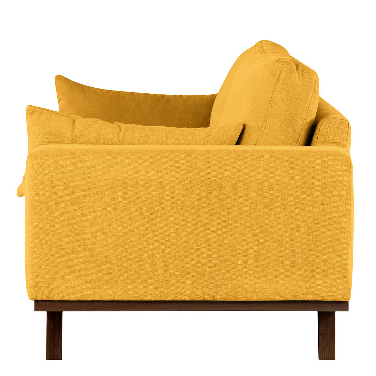 2-SITZER SOFA - Gelb/Buchefarben, Buchenholz/Textil (197/81/88cm) - home24