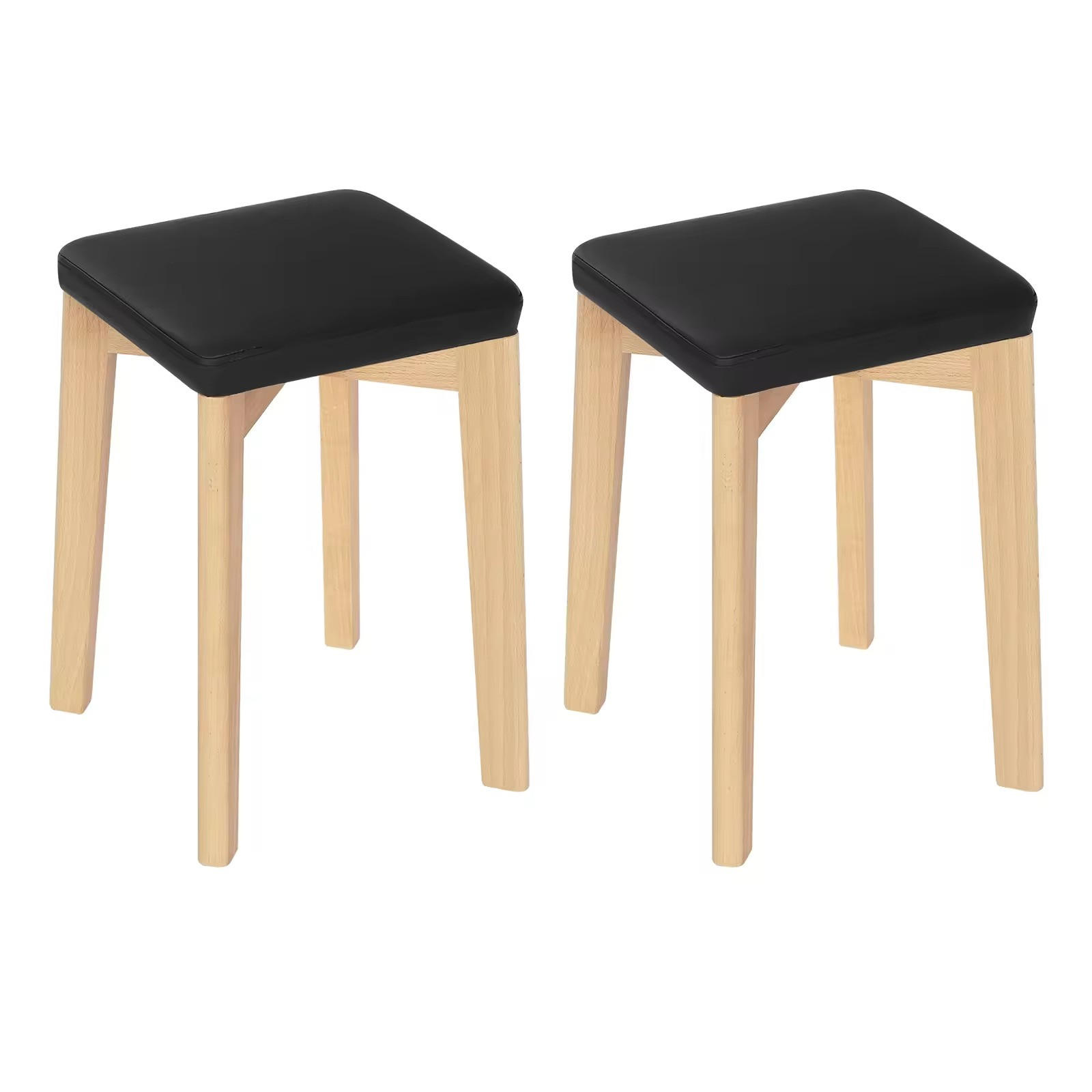 Meubliv Esshocker Schwarz 32.5x47x32.5 cm