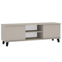 LOWBOARD Home mit 2 Türen, ohne Griffe, Kaschmir - Kaschmir/Schwarz, Holzwerkstoff (150/50/40cm) - Beautysofa