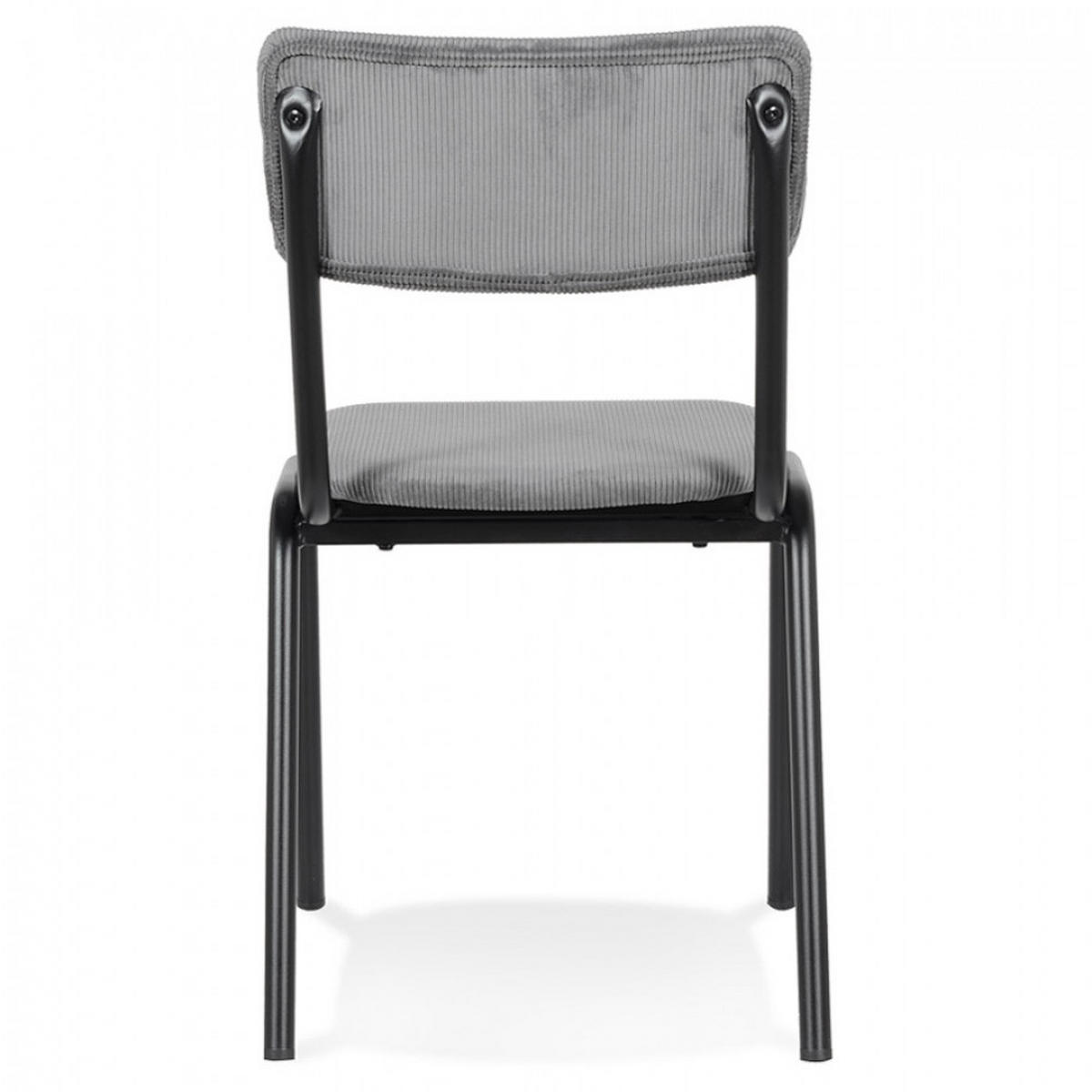 STUHL grau 49.5x83x59cm - Anthrazit/Schwarz, Textil (49.5/83/59cm) - AlterEgo